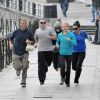 Jennifer Lopez et son chéri Casper Smart font un jogging dans la vieille ville de Gdansk en Pologne, le 27 septembre 2012