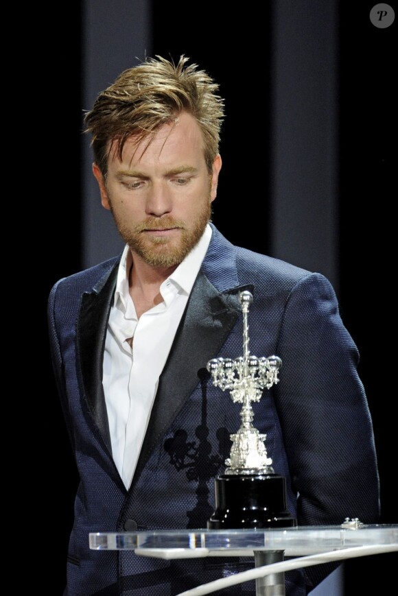 A 41 ans, Ewan McGregor a reçu le prix Donostia au festival de San Sebastian, le 27 septembre 2012.