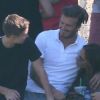 Exclusif - David et Victoria Beckham, détendus avec leur fils Brooklyn à Los Angeles. Le 23 septembre 2012.