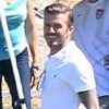 Exclusif - David Beckham assiste au match de football de ses fils Romeo et Cruz. Los Angeles, le 23 septembre 2012.