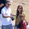 Exclusif - David et Victoria Beckham supportent leur fils Romeo pendant son match de football à Brentwood. Los Angeles, le 23 septembre 2012.