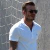 Exclusif - Appareil photo en main, David Beckham joue les paparazzi et se charge d'immortaliser ses fils Romeo et Cruz pendant leur match de foot. Los Angeles, le 23 septembre 2012.