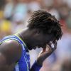 Gaël Monfils à l'Open d'Autralie à Melbourne le 17 janvier 2012
