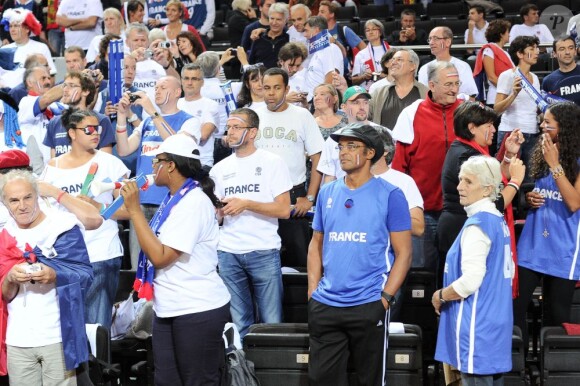 Yannick Noah et sa maman Marie-Claire le 15 septembre 2011 à Kaunas en Lituanie