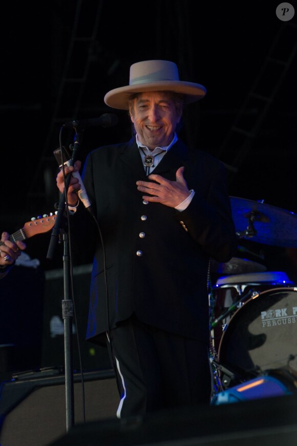 Bob Dylan en concert dans le Kent, le 30 juin 2012.