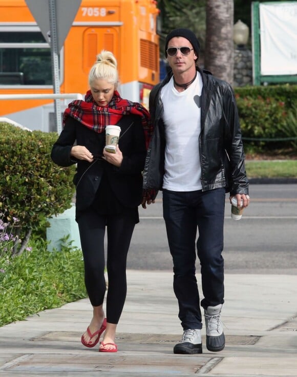 Gwen Stefani et Gavin Rossdale ensemble à Studio City, quand des rumeurs de séparation émergent. Le 11 octobre 2012.