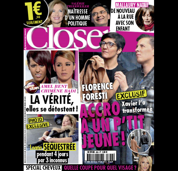 Le magazine Closer en kiosques samedi 13 octobre 2012.