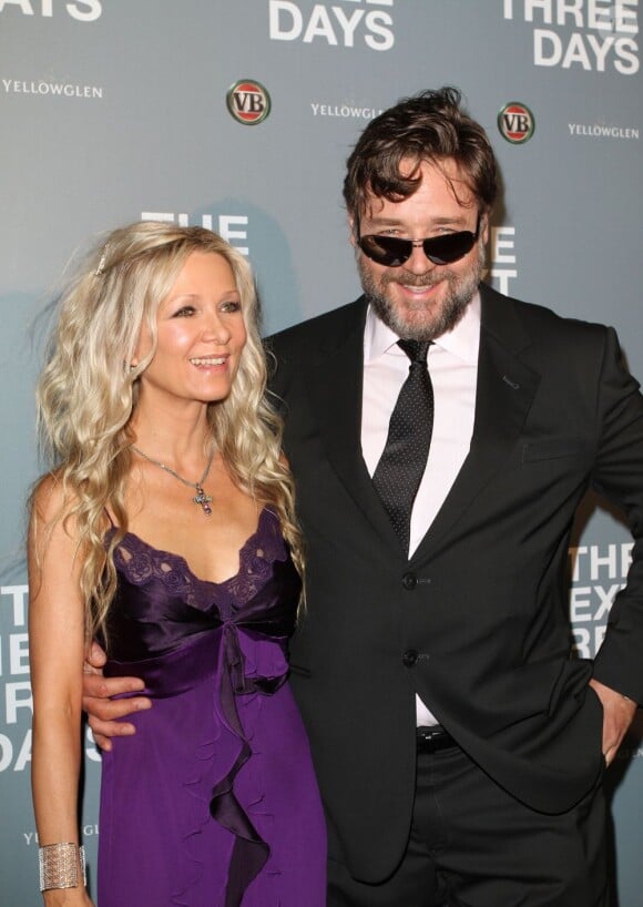 Russell Crowe et sa femme Danielle Spencer en janvier 2011