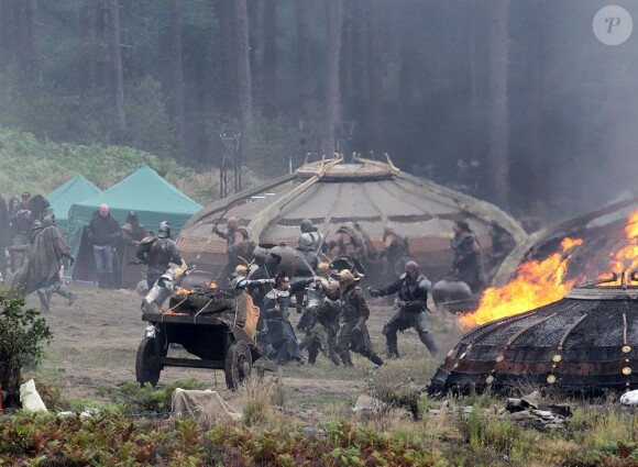 Le tournage du second volet de Thor, The Dark World, en Angleterre le 11 septembre 2012