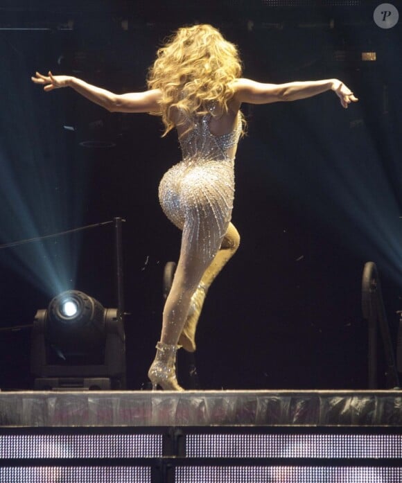 Jennifer Lopez en concert au Palacio de los Deportes à Madrid, le 7 octobre 2012.