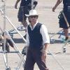 Johnny Depp sur le tournage de The Lone Ranger à Arcadia, le 27 septembre 2012.