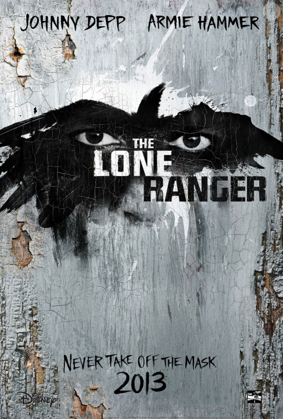 Johnny Depp dans The Lone Ranger de Gore Verbinski, en salles le 7 août 2013.