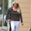 Britney Spears sort de chez le coiffeur, à Beverly Hills, le samedi 20 octobre 2012.
