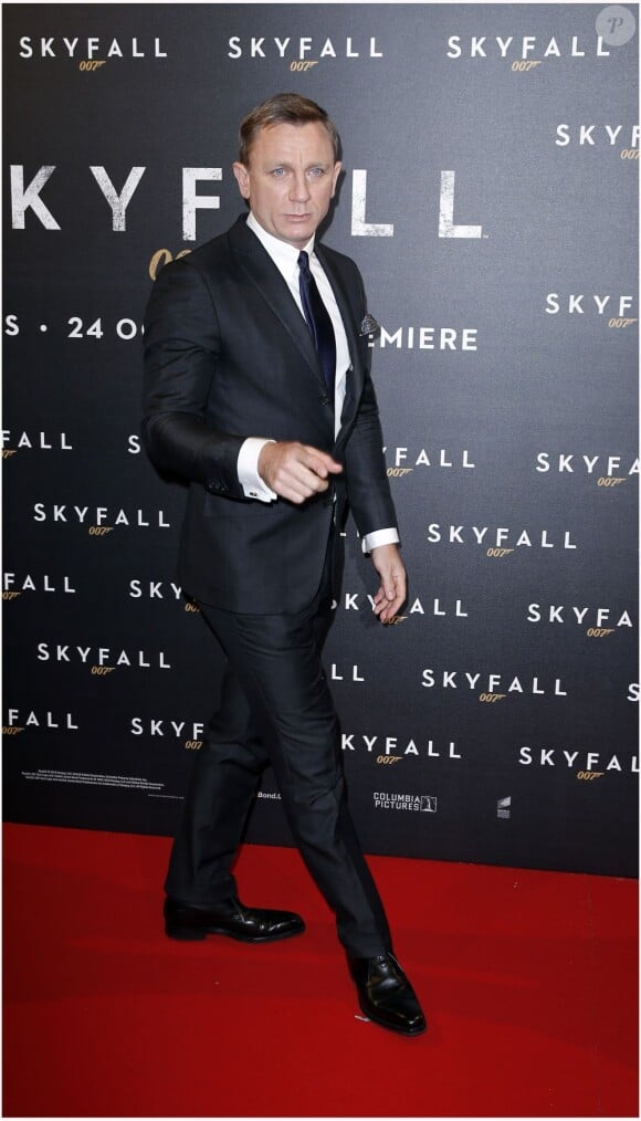 Daniel Craig lors de l'avant-première du James Bond Skyfall à Paris le 24 Octobre 2012