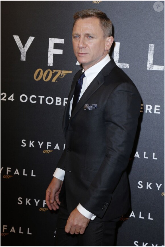 Daniel Craig lors de l'avant-première du James Bond Skyfall à Paris le 24 Octobre 2012