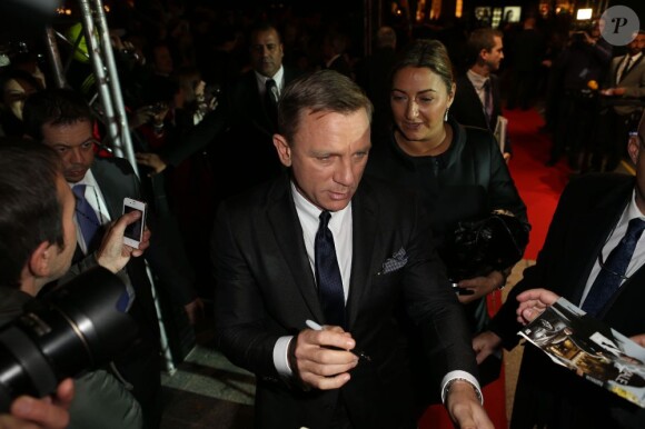 Daniel Craig lors de l'avant-première du James Bond Skyfall à Paris le 24 Octobre 2012