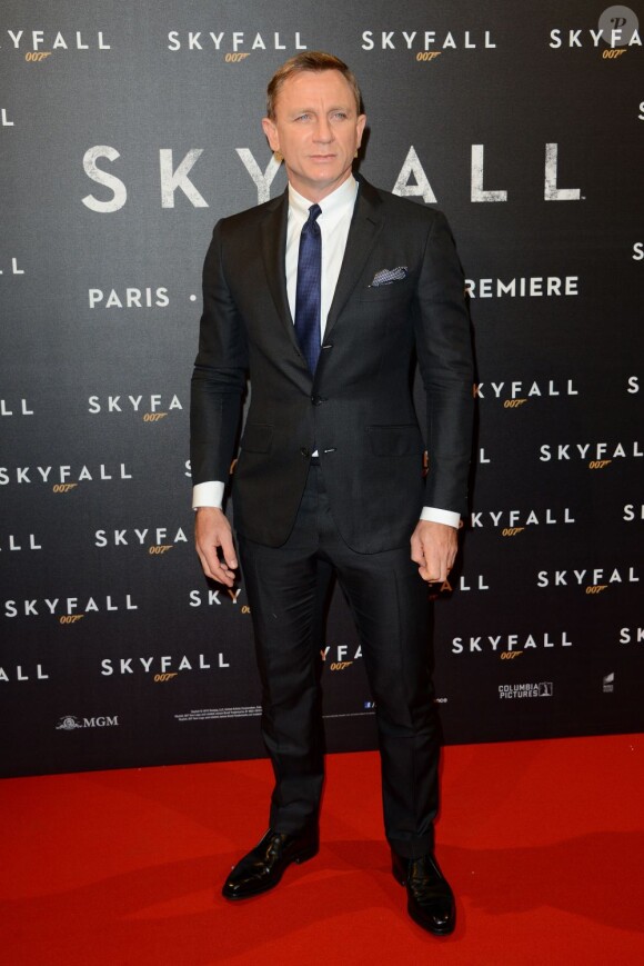 Daniel Craig lors de l'avant-première de James Bond, Skyfall, le 24 octobre 2012 à Paris