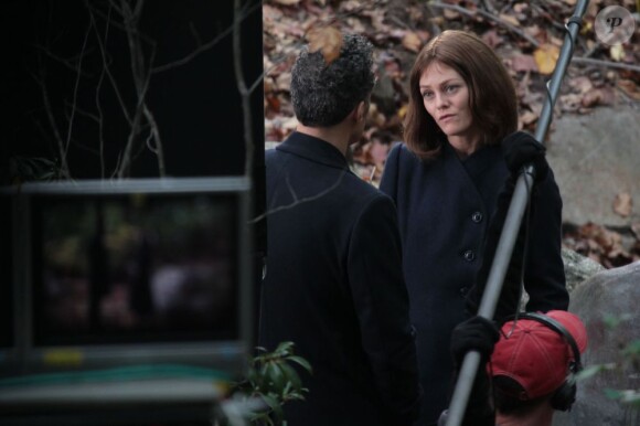 Vanessa Paradis et John Turturro sont sur le tournage du film Fading Gigolo à New York, octobre 2012.