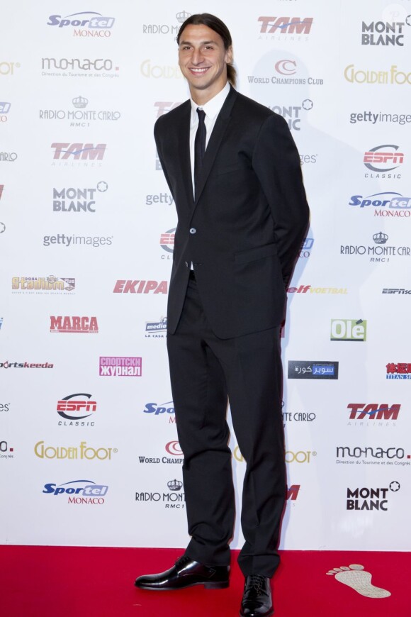 Zlatan Ibrahimovic lors de la cérémonie des Golden Foot 2012 Award au Monte-Carlo Sporting de Monaco le 17 octobre 2012