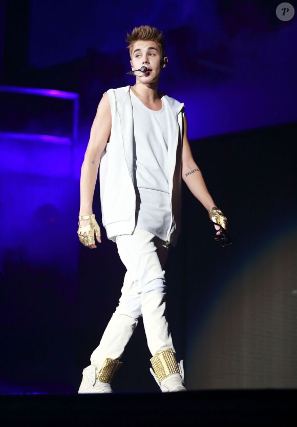 Justin Bieber en concert à Vancouver le 10 octobre 2012.
