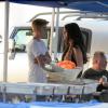 Justin Bieber et Selena Gomez à Los Angeles le 30 août 2012.
