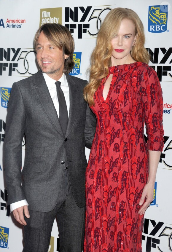 Keith Urban et sa femme Nicole Kidman à New York le 3 octobre 2012
