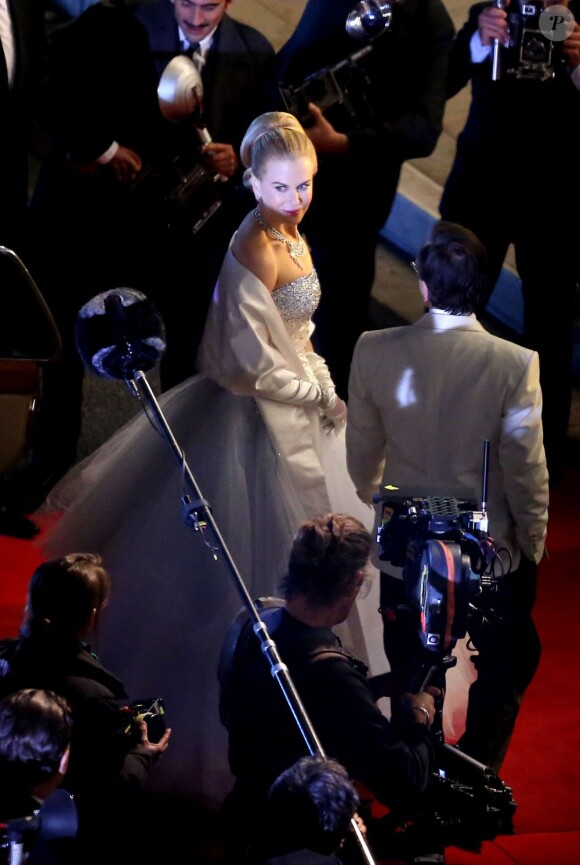 Nicole Kidman, divine, sur le tournage de Grace de Monaco, réalisé par Olivier Dahan. Monte Carlo, fin octobre 2012
Photo exclusive