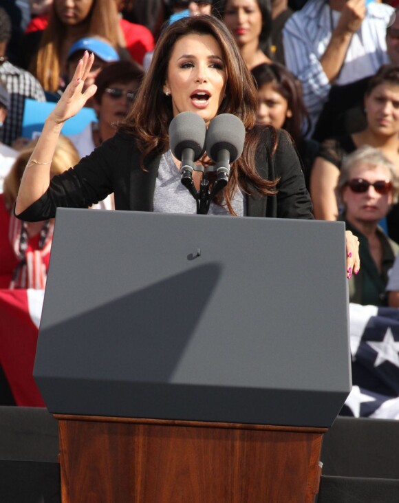 Eva Longoria en campagne dans le Nevada pour Barack Obama le 1er novembre 2012