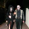 Christian Audigier et Nathalie Sorensen ont mis le paquet côté déguisement pour la soiree d'Halloween de Rihanna au Manoir Greystone à West Hollywood, le 31 octobre 2012.