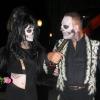 Christian Audigier et sa compagne Nathalie Sorensen, déguisés, se rendent à la soiree d'Halloween de Rihanna au Manoir Greystone à West Hollywood, le 31 octobre 2012.