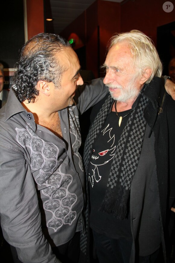 Chico Castillo et Pierre Richard lors du concert de Chico Castillo le 31 octobre 2012 à l'Olympia à Paris