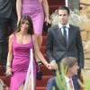 Cesc Fabregas et Daniella Semaan au mariage d'Andrès Iniesta et Anna Ortiz à Tarragon le 8 juillet 2012