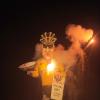 L'effigie de Lance Armstrong a été brûlée par l'Edenbridge Bonfire Society, le 3 novembre 2012 dans le Kent
