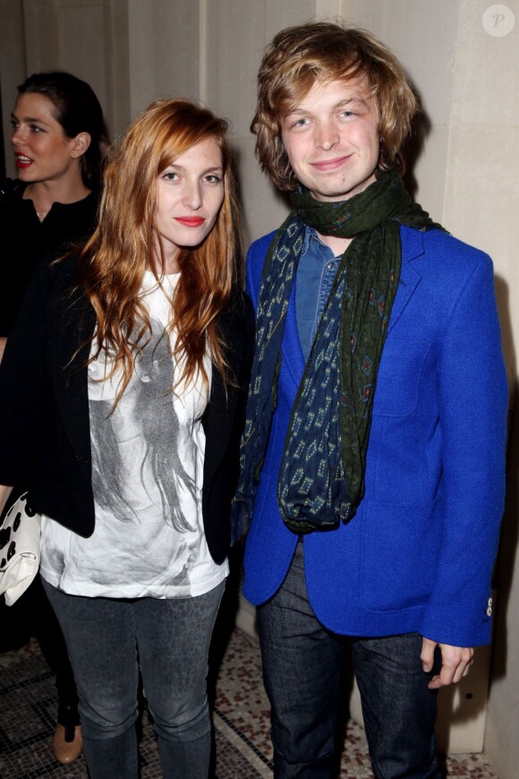 Joséphine de la Baume et son frère soirée Chanel pour l'exposition La Petite Veste Noire le 8 novembre 2012 à Paris.