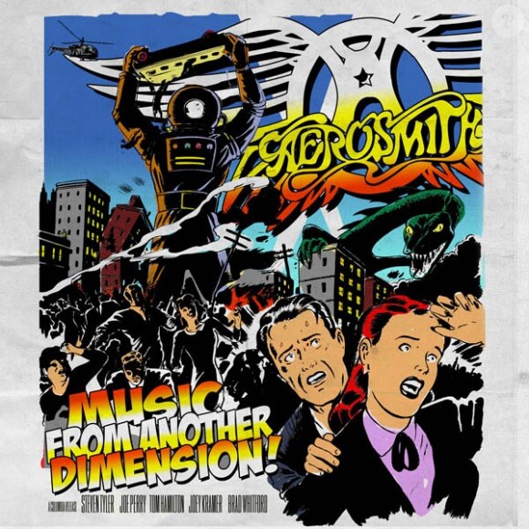La pochette de Music From Another Dimension le quinzième album d'Aerosmith sorti le 6 novembre 2012.