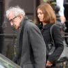 Vanessa Paradis donne la réplique à Woody Allen sur le tournage du film Fading Gigolo à New York le 12 novembre 2012