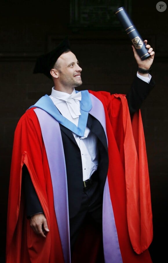 Oscar Pistorius honoré à l'université de Strathclyde, à Glasgow le 12 novembre 2012.