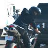 Justin Bieber sur sa moto Ducati le 14 novembre 2012 à Los Angeles.