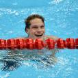 Yannick Agnel après sa victoire sur 200 mètres nage libre aux Jeux olympiques de Londres le 29 juillet 2012