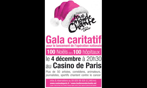 Tout le monde chante contre le cancer le 4 décembre au Casino de Paris.