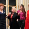 Eva Darlan, Petula Clark, Aurélie Filippetti et Valli au ministère de la Culture à Paris le 21 novembre 2012.