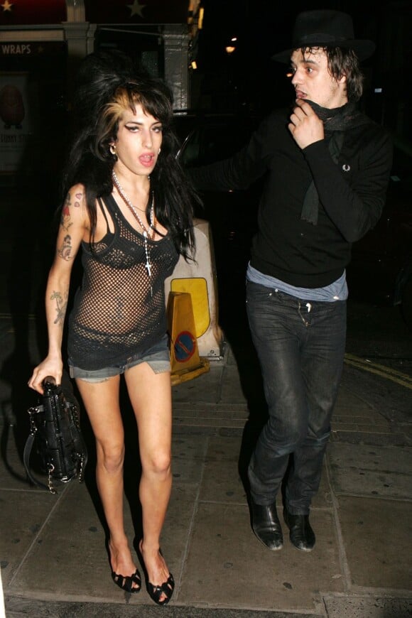 Pete Doherty et Amy Winehouse, à Londres, le 14 mai 2008.