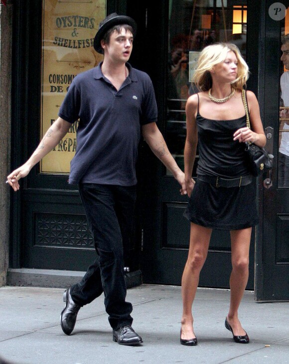 Kate Moss et Pete Doherty à New York, le 14 septembre 2005.