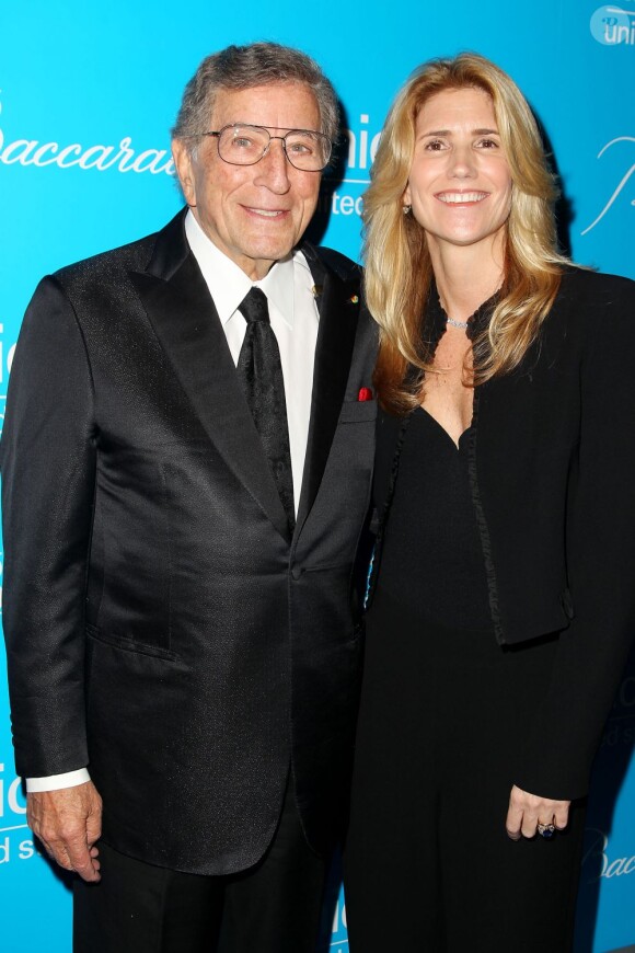 Tony Bennett et sa femme Susan Crow au 8e Snowflake Ball de l'Unicef à New York le 27 novembre 2012.