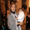 Céline Dion quitte le George V à Paris avec son mari René Angélil et ses enfants, René-Charles, Nelson et Eddy, le 30 novembre 2012.