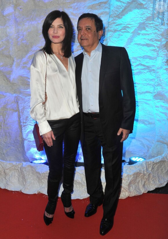Delphine Chanéac et Edouard Nahum lors de la soirée d'Edouard Nahum afin de présenter sa nouvelle collection Maya au Vip Room à Paris, le 4 Decembre 2012