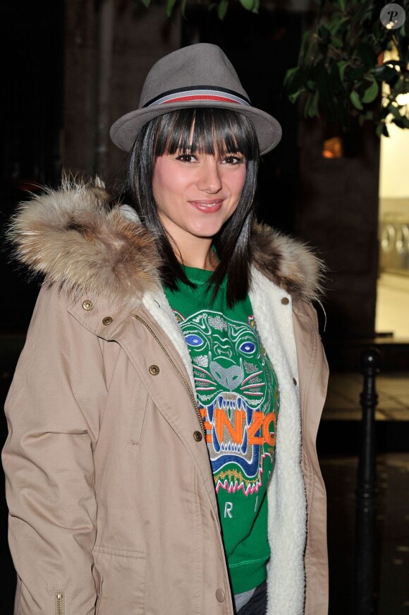 Alizée à la soirée de lancement de l'appareil photo Olympus 'Pen Lite' à la boutique Ephemere Olympus à Paris le 6 Decembre 2012.