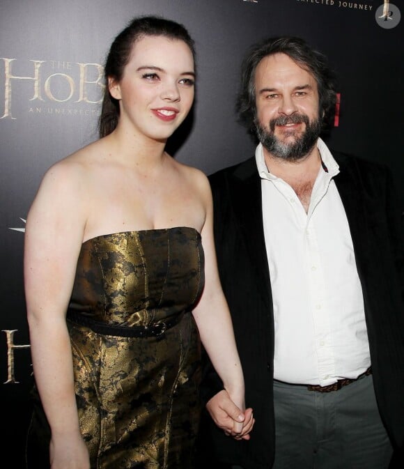 Peter Jackson et sa femme Katie Jackson pendant l'avant-première du Hobbit : Un voyage inattendu à New York, le 6 décembre 2012.