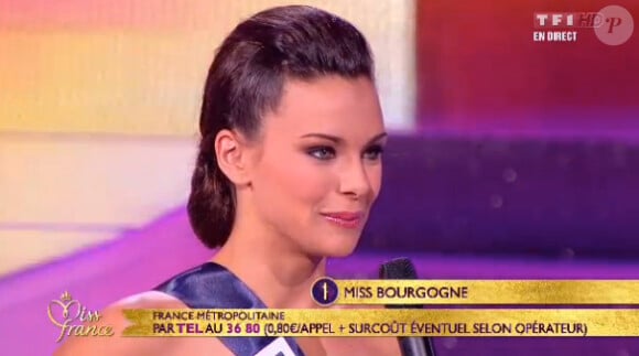 Miss Bourgogne lors de la soirée d'élection Miss France 2013 le samedi 8 décembre 2012 sur TF1