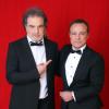 Raphaël Mezrahi et Fabien Lecoeuvre lors de l'enregistrement de l'émission Le grand cabaret sur son 31, le 7 décembre 2012. L'émission sera diffusée le 31 décembre 2012.